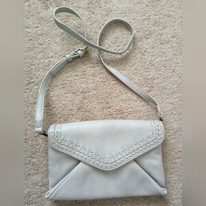 Anthropologie Crossbody and Clutch Bag Isabella Stitch in Gray